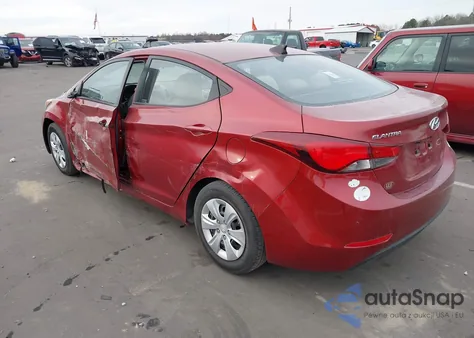 2016 Hyundai Elantra Se from USA, damaged, VIN 5NPDH4AE4GH741552